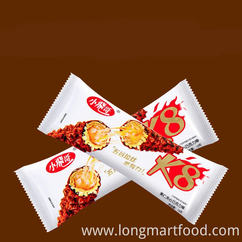 Five Layer Sandwich Chocolate Candy Multiple Raw Materials Nuts Nuts Peanuts Snacks Sweet Halal Snacks Dark Chocolate Bar